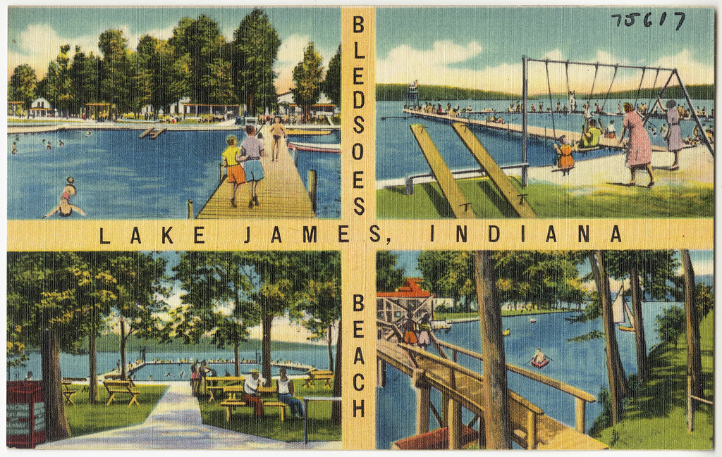 Narrows, Bledsoes, Lake James IN Indiana Angola1947 L.L 
