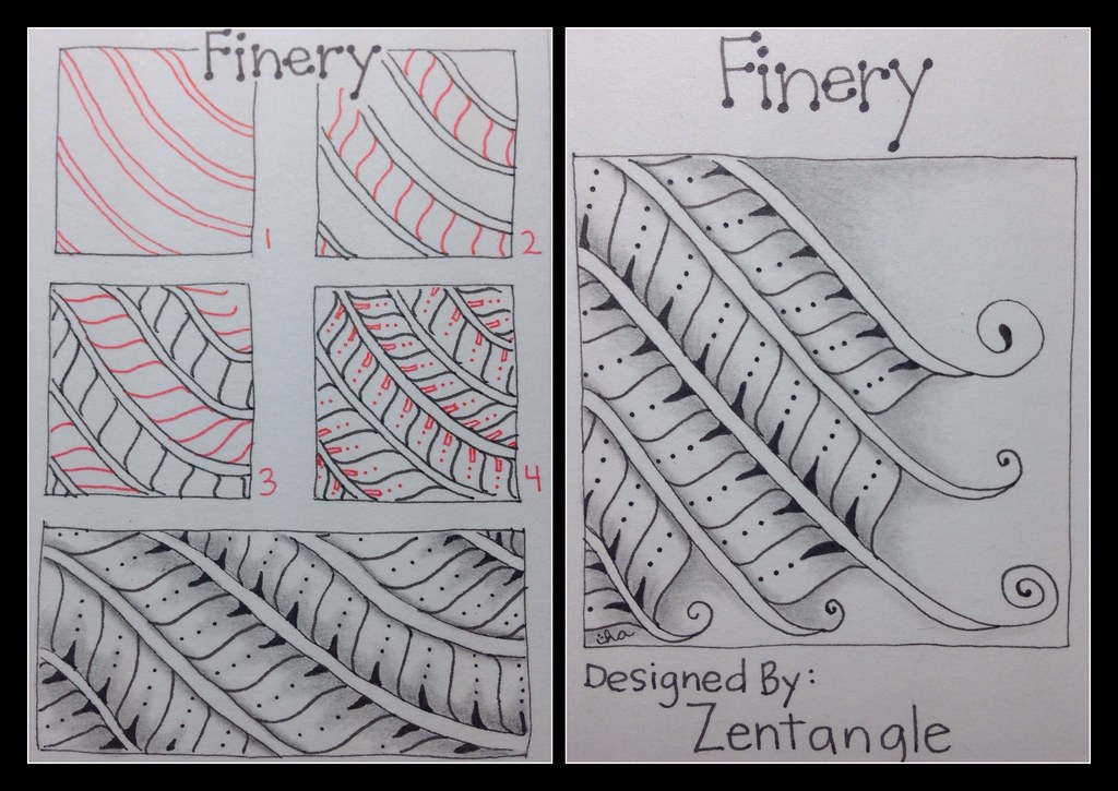 Zentangle : Tangle Pattern : Finery | I am currently working… | Flickr