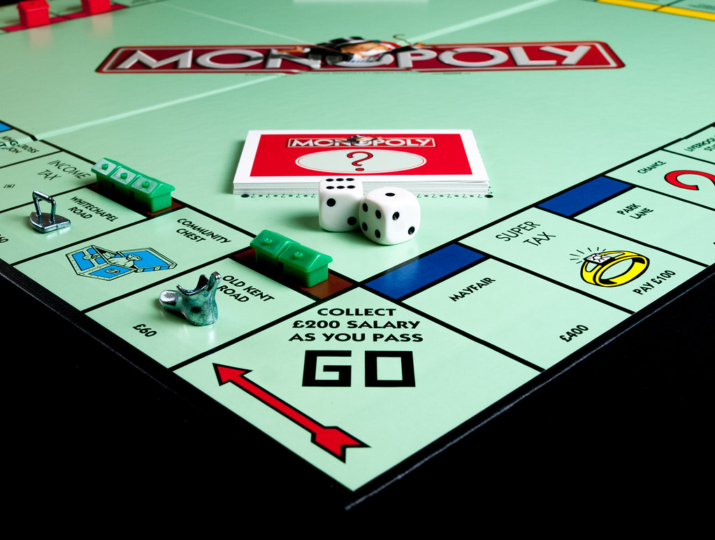 monopoly board original places monopoly board