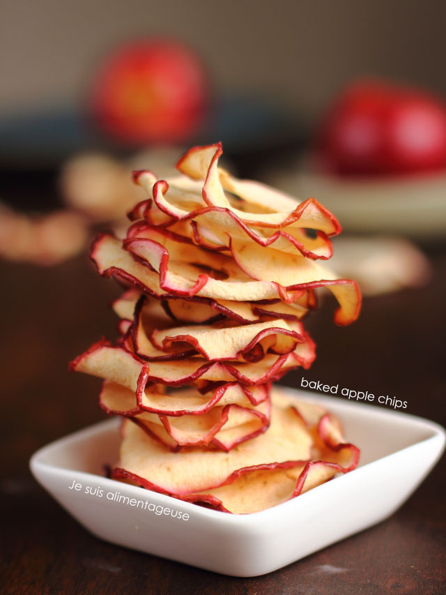 Baked Apple Chips - The Viet Vegan