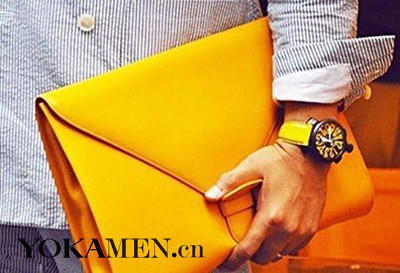 Bright yellow envelope bag