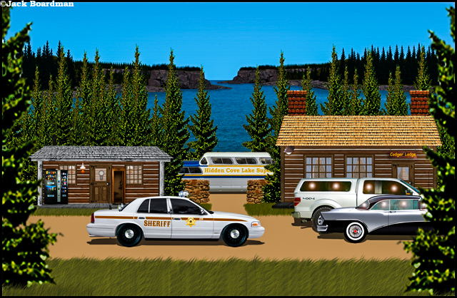 The deputies arrived at the Codger Lodge™ ©Jack Boardman
