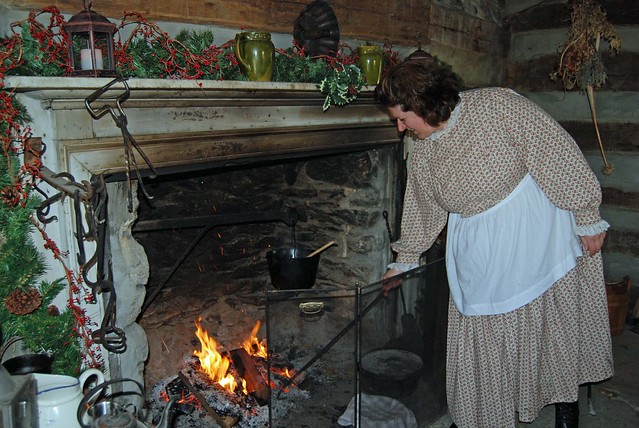 cooking holiday treats At Sky Meadows State Park, Virginia