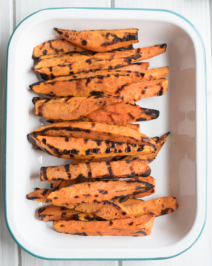Grilled Mixed Seafood Kabobs with Old Bay Sweet Potato Wedge Fries #Ad WorldMarketTribe www.pineappleandcoconut.com