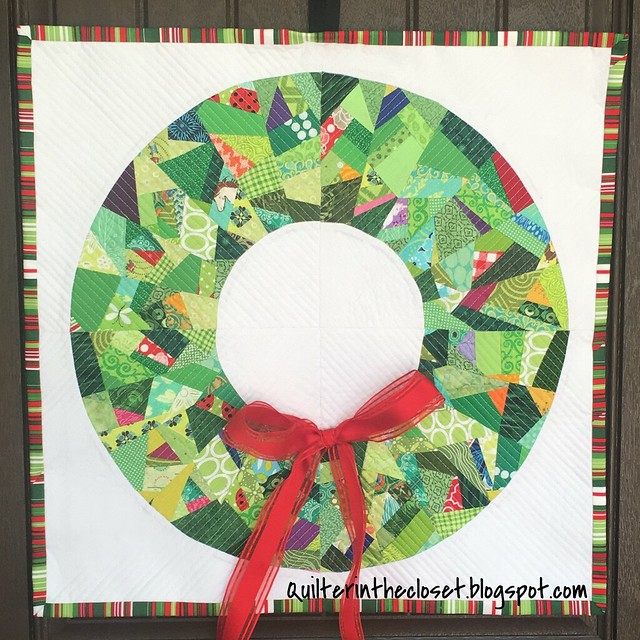 Improv Christmas Wreath quilt