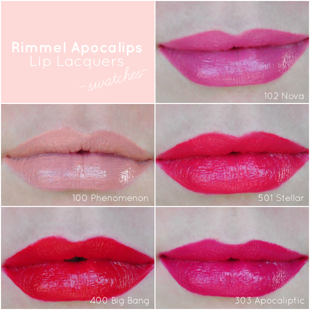 stylelab beauty blog review rimmel apocalips lip lacquers lip swatches nova stellar big bang phenomenon apocaliptic