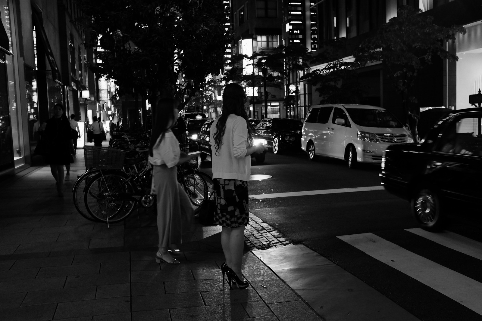 The Ginza night photos in Tokyo, Japan.