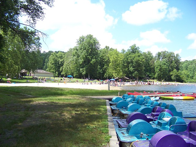 Enjoy a the afternoon at the beach, or rent a paddleboat at Fairy Stone State Park in Virginia