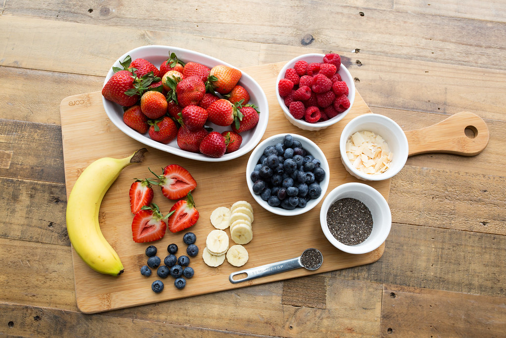 the perfect and easy acai bowl to make in 10 minutes for breakfast packed with berries and fruit
