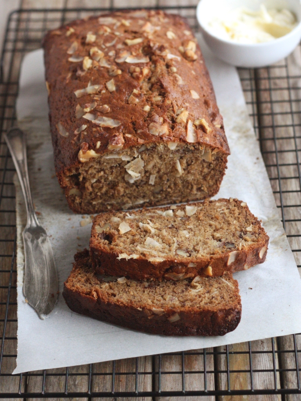 Coconut Banana Bread with Walnuts from completelydelicious.com