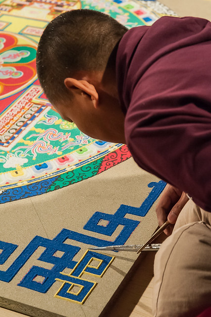 Mandala tibétain, exposition Signes & Sable, Arles