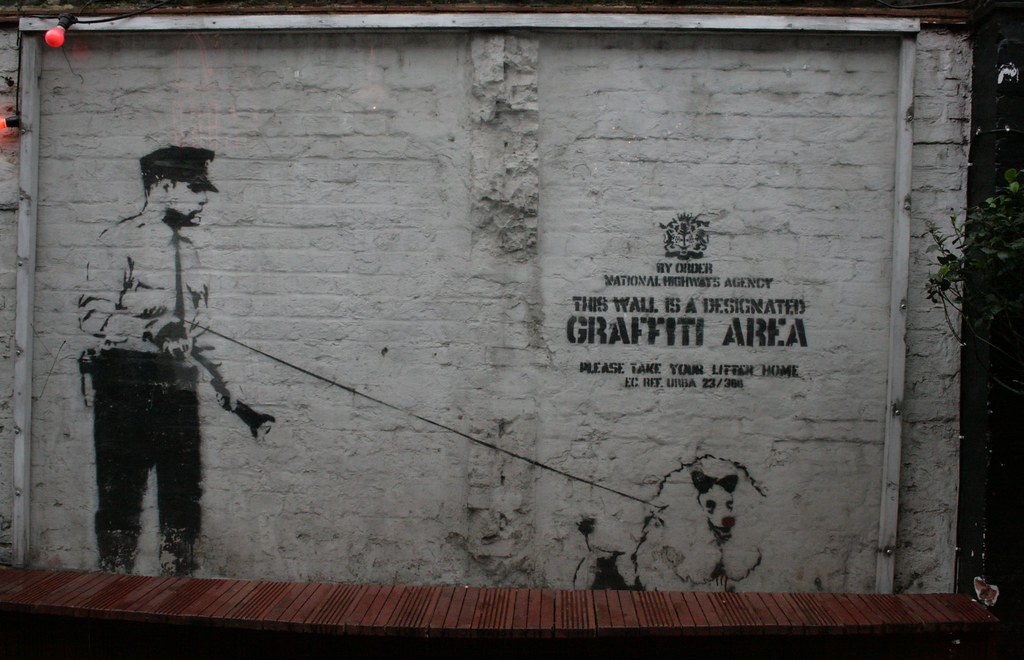 Banksy - Designated graffiti area | Artist: Banksy, Cargo, R… | Flickr