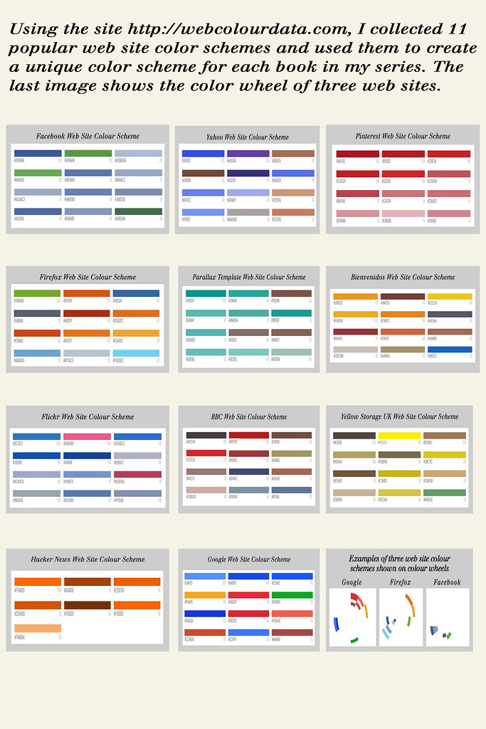 Colour schemes from popular web sites