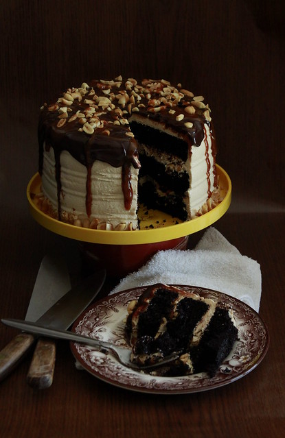 Snickers Chocolate Layer Cake