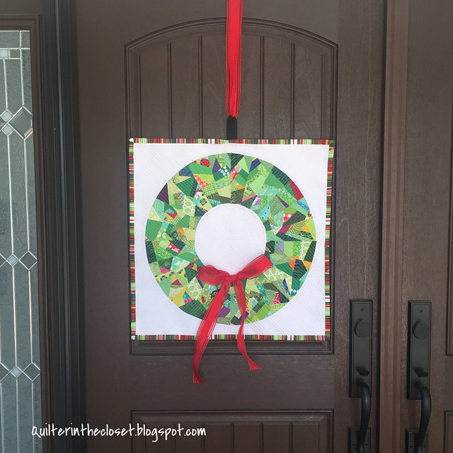 Improv Christmas Wreath quilt