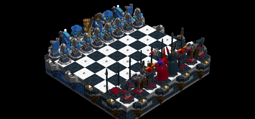 lego knights chess set