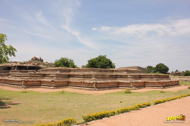 Remnants of the Queen's Palace in Zenana Enclosure, Hampi, Ballari district, Karnataka, India