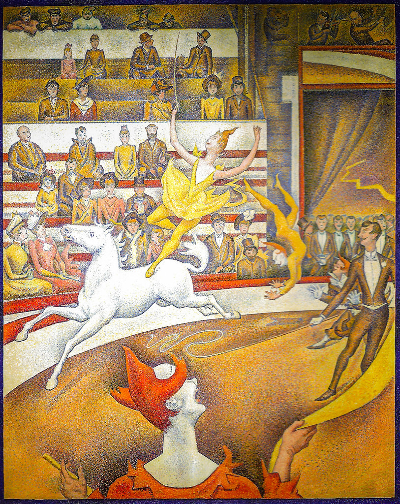 Seurat Circus, 1891 at Musée d'Orsay Paris Franc