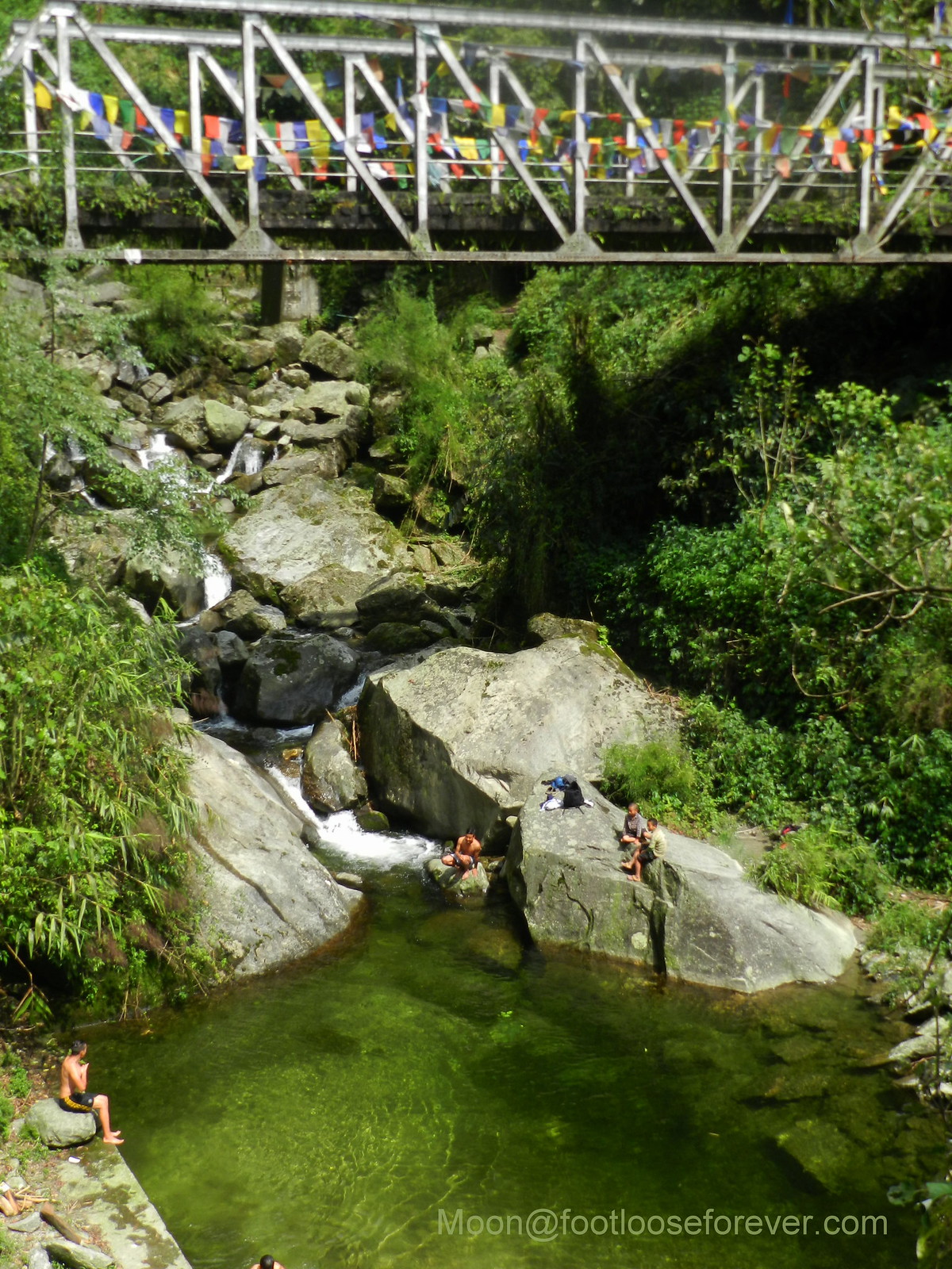 natural pool, waterfalls, lachung, north sikkim