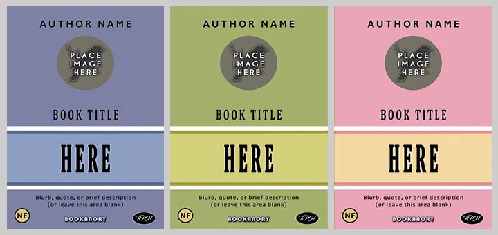 different coloured book cover schemes non-fiction