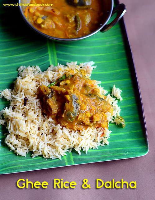 Dalcha recipe and ghee rice - Bagara khana