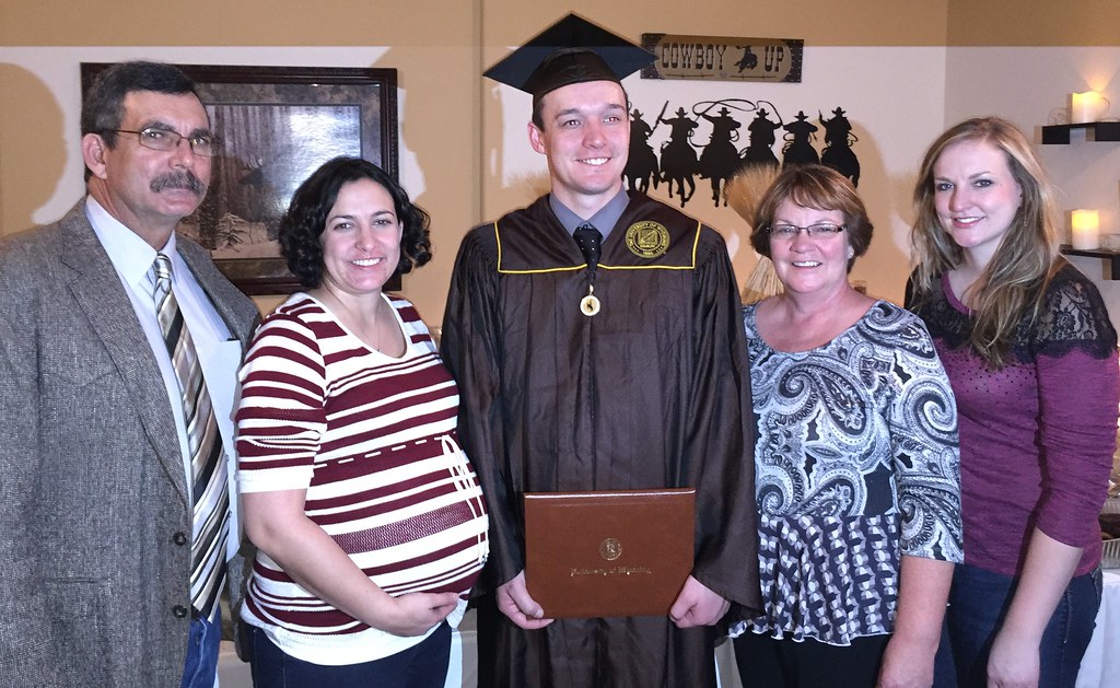 Roland family at Brandon's graduation