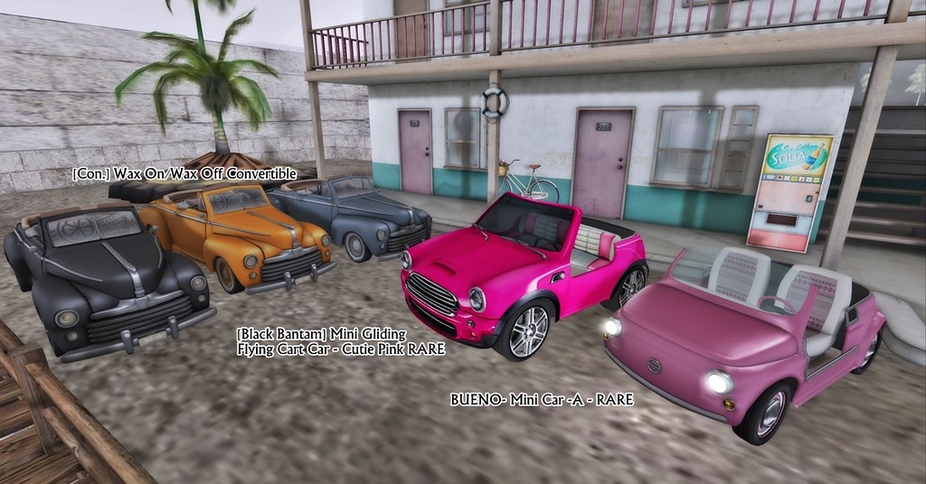 *[Black Bantam] Mini Gliding Flying Cart Car - Cutie Pink RARE