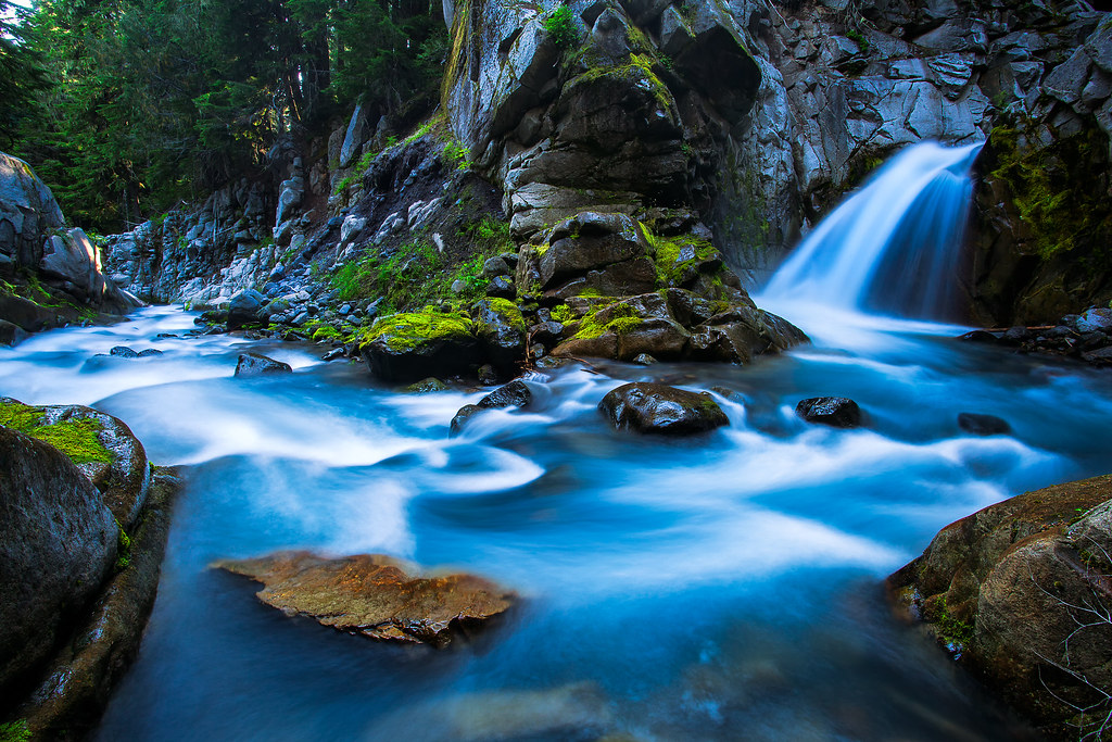 A Beautiful Waterfall In Mt Rainier By Michael Matti Flickr