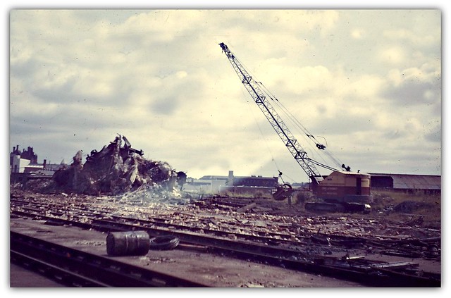 Demolition of the Coaling Plant at Preston Steam Shed. September 1965