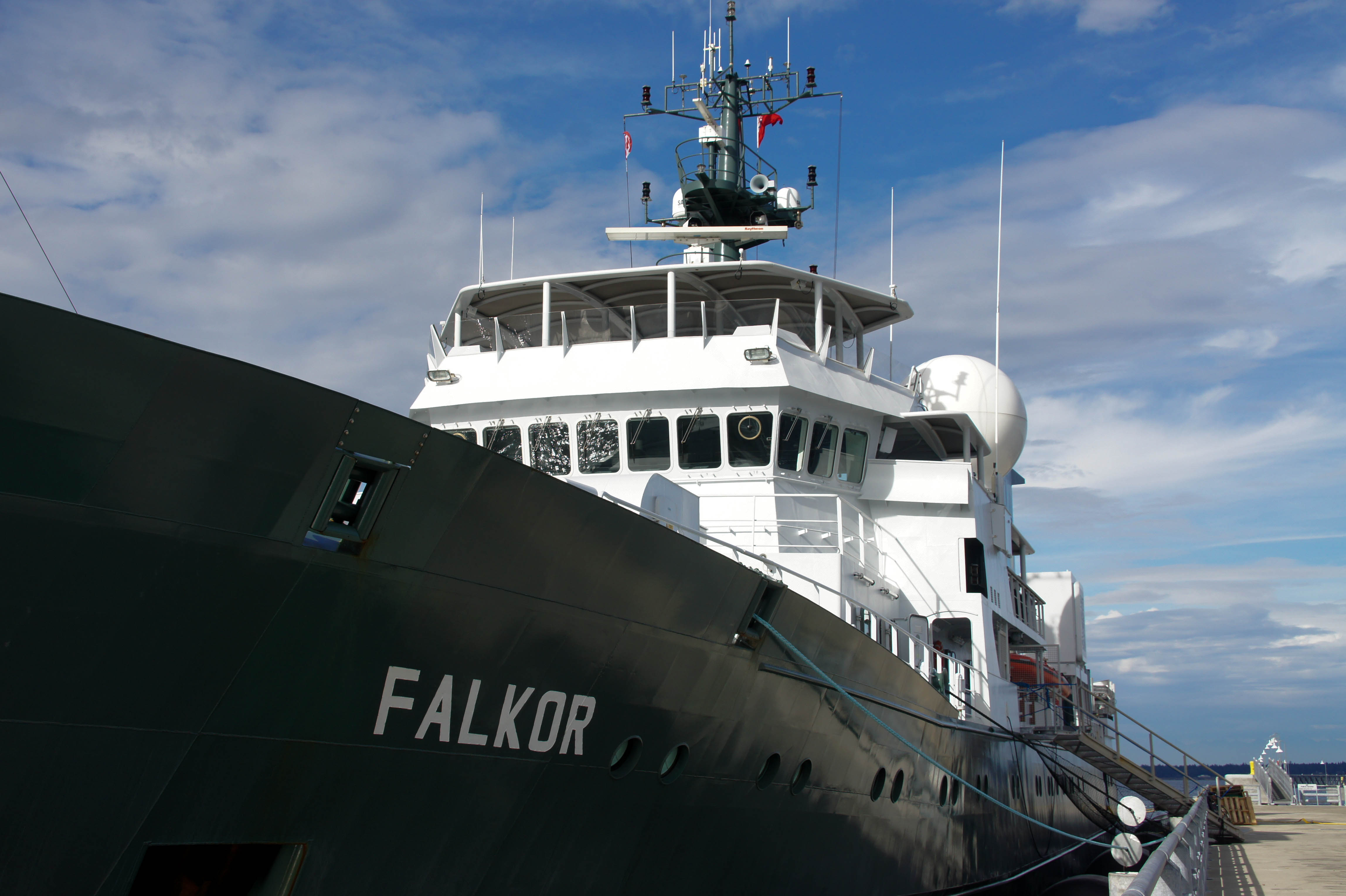 The Falkor at the dock in Nanaimo British Columbia. Photo by Andy Robertson