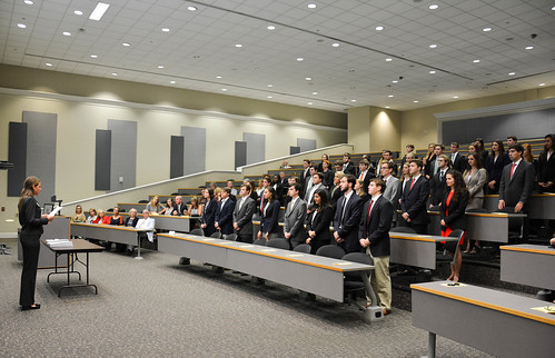 Students in the Sciences Center Auditorium for the AED Initiation