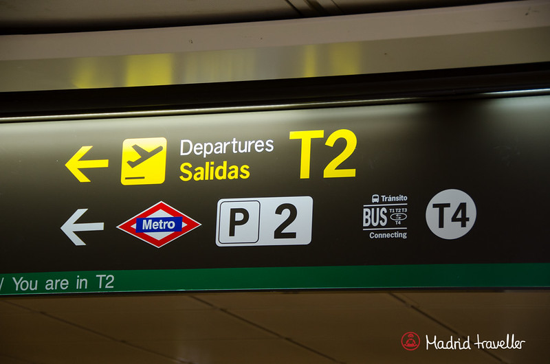 o metrô do aeroporto de Madri Barajas