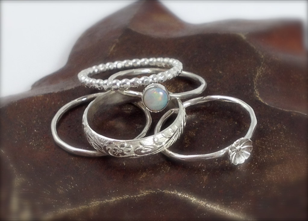 Opal stack rings | Laura Pacino | Flickr
