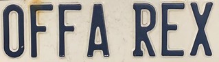 Offa Rex license plate