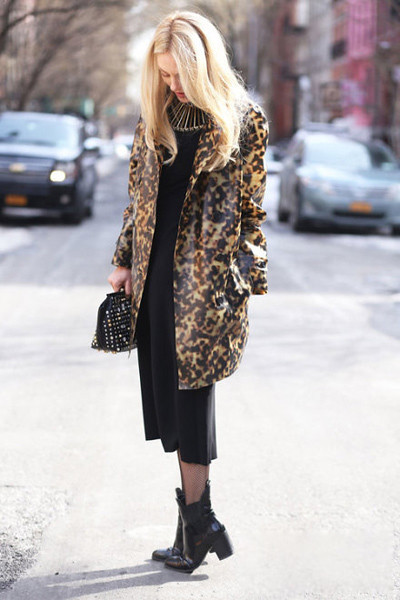 Element: Leopard + one-length dress