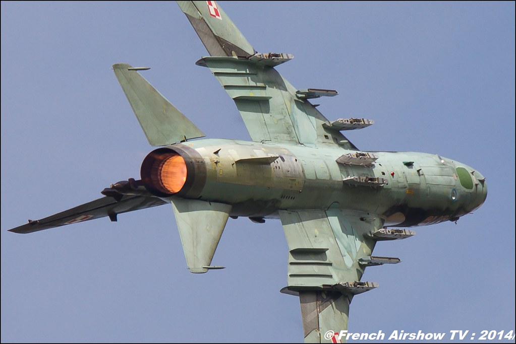 Su-22 Fitter demo Team display , AIR14 Payerne , suisse , weekend 1 , AIR14 airshow , meeting aerien 2014 , Airshow