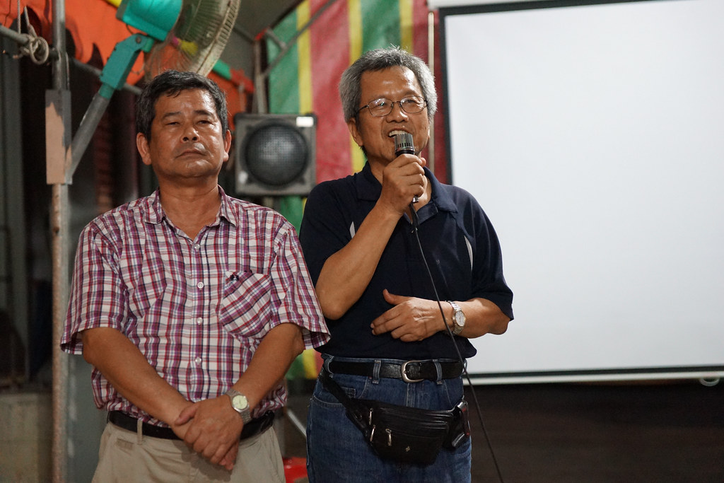 27年前參與遠化罷工的工會幹部羅美文（左）、徐正焜（右）。（攝影：王顥中）