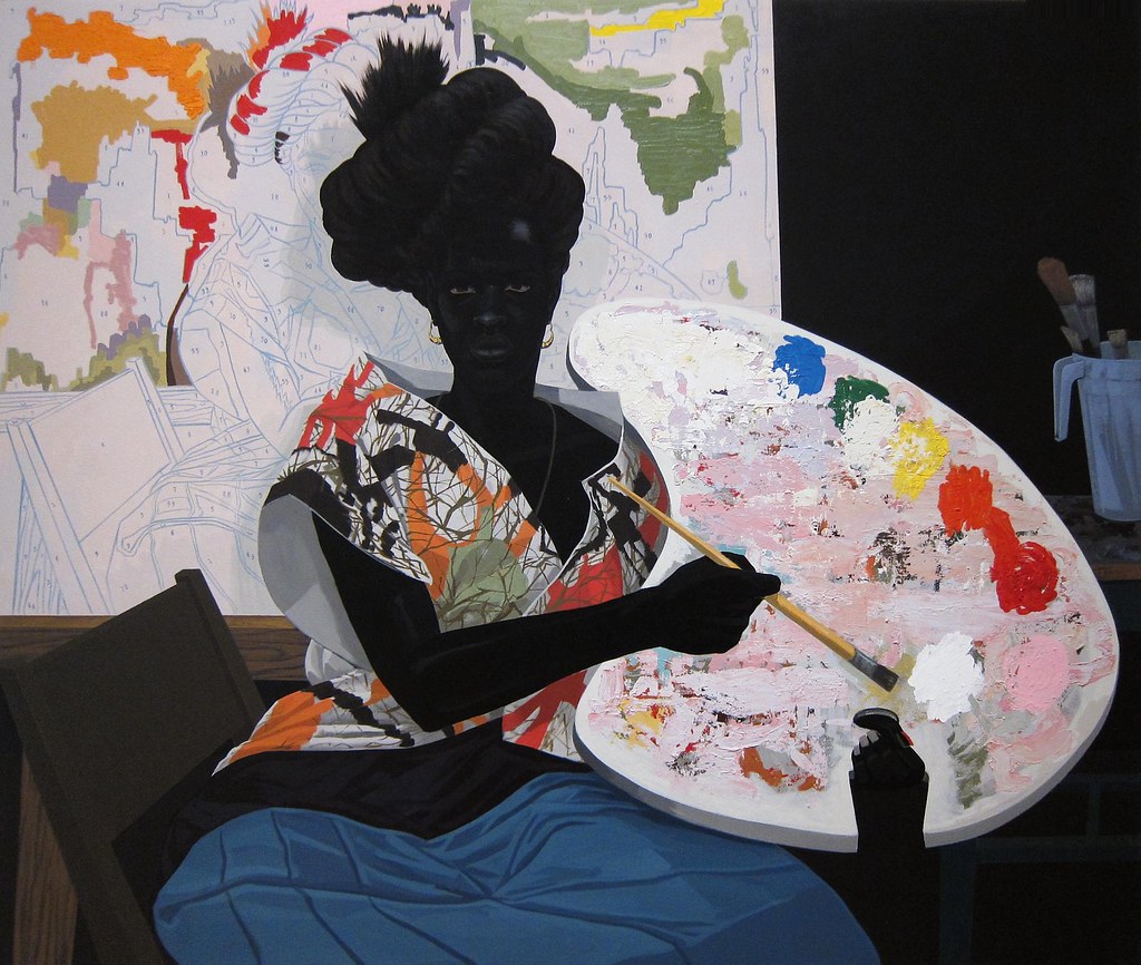 photo of painting of black woman painter