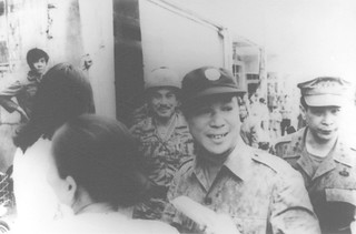 Col. Tran Van Nhut, Pres. Nguyen Van Thieu and Lt. Gen. Nguyen Van Minh