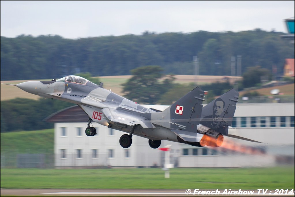 Polish Air Force MiG-29 Solo Display Team , AIR14 Payerne , suisse , weekend 1 , AIR14 airshow , meeting aerien 2014 , Airshow