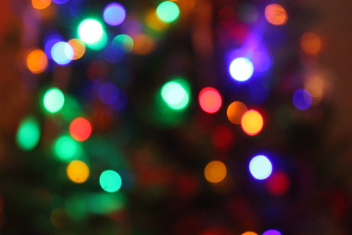 Out of focus Christmas tree