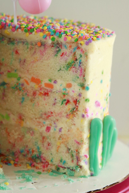 Rainbow Chip Funfetti Cake