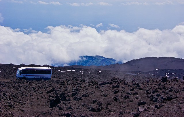 On the way to the top of Mount Etna