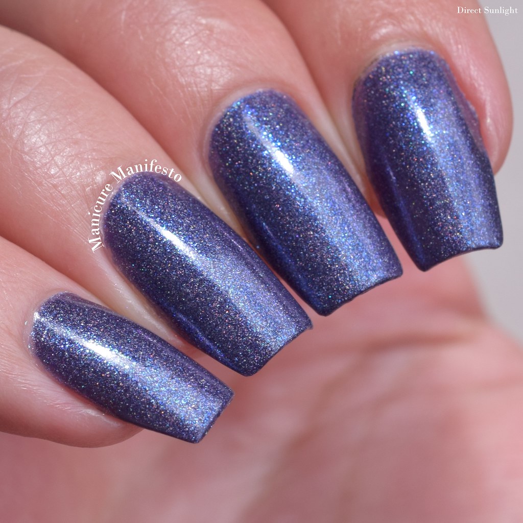 Purple holo nail polish
