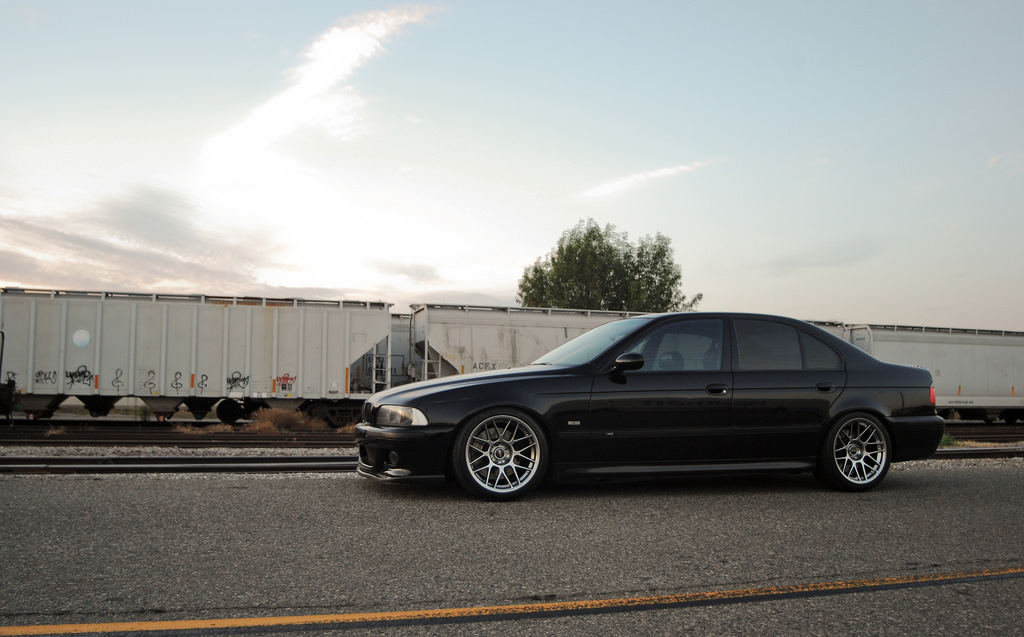 2003 BMW M5 Base with 19x9.5 Apex Ec-7 and Dunlop 275x30 on Air