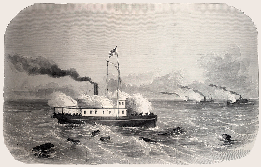 Capture of the Propeller ‘Fanny’ In Pamlico Sound by Three Confederate Steamers while Conveying Men and Stores to the Twentieth Indiana Regiment