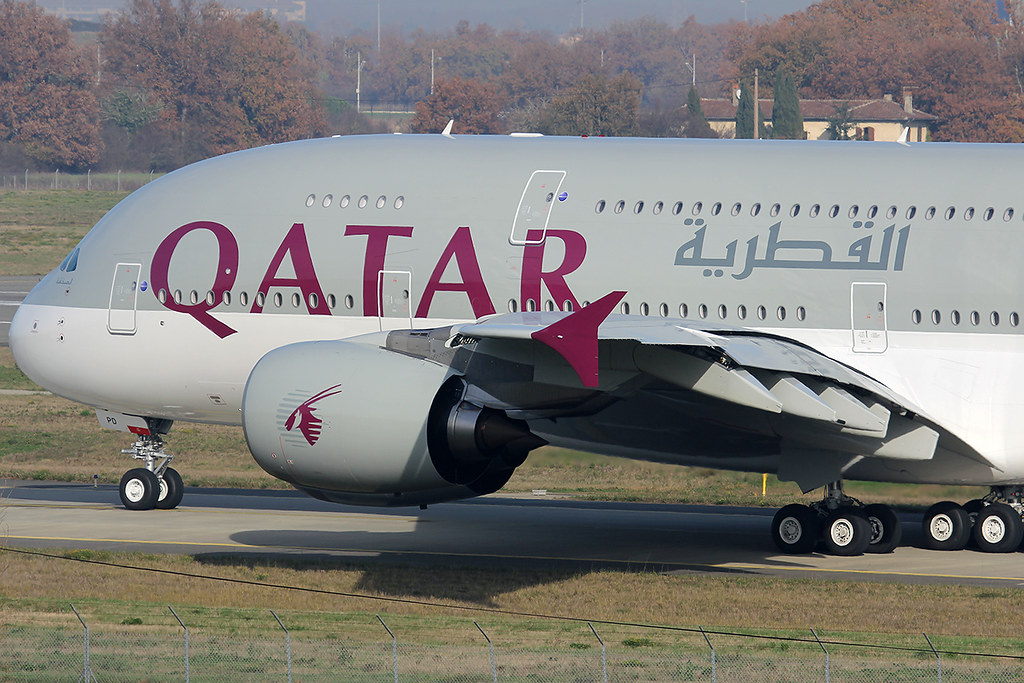 Airbus A388 Qatar Airways | A7-APD c/n160. Departure to Doha… | Flickr