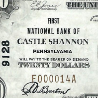 Castle Shannon National Bank Note face