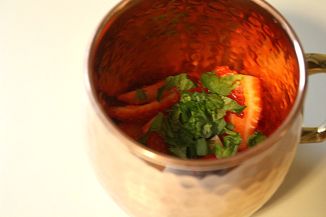 Strawberry Basil Moscow Mule