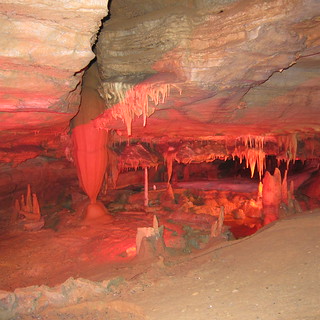 Red lights cave Glow